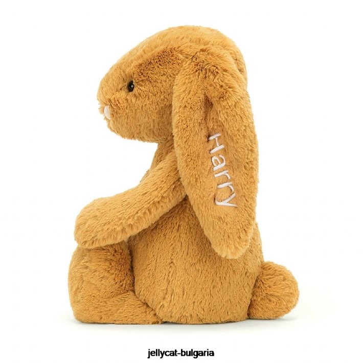 Jellycat персонализирано срамежливо и зайче средно злато 214 играчка