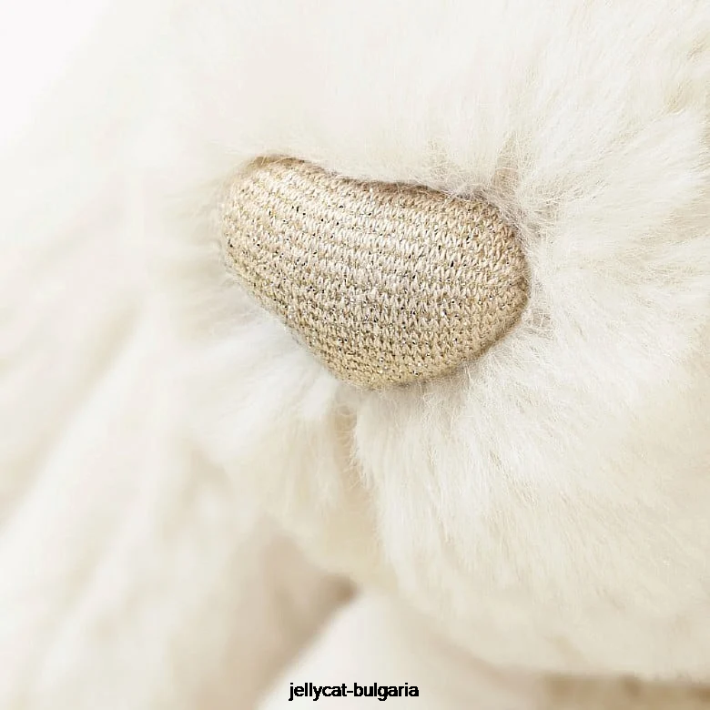 Jellycat персонализирано срамежливо луксозно зайче luna средно бяло 228 играчка