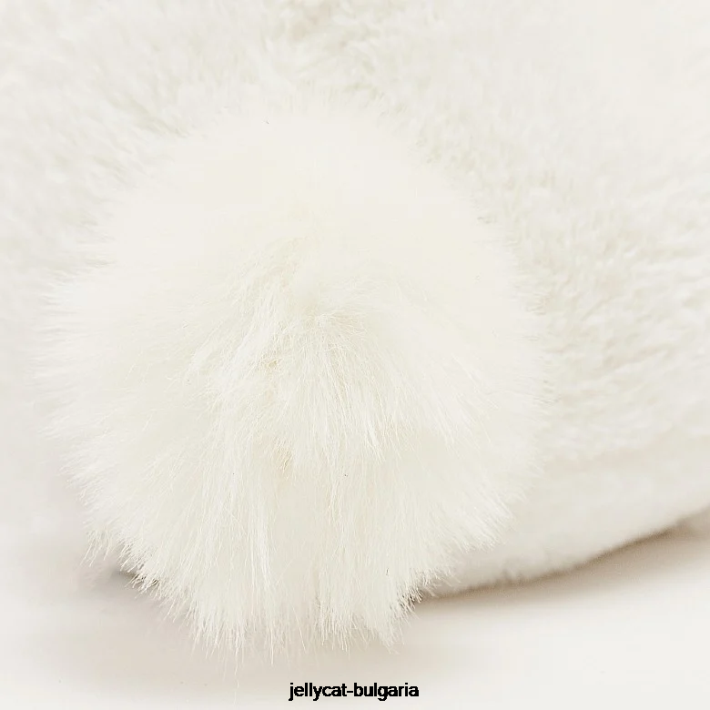 Jellycat персонализирано срамежливо луксозно зайче luna средно бяло 228 играчка