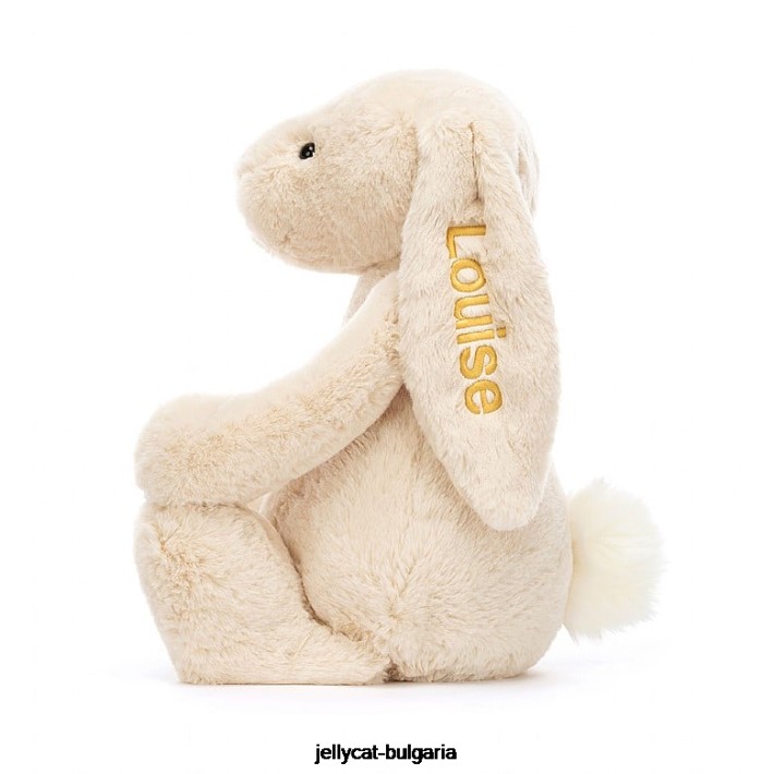 Jellycat персонализирано срамежливо луксозно зайче върба огромно бежово 393 играчка