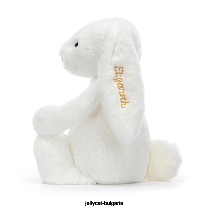 Jellycat персонализирано срамежливо луксозно зайче луна огромно бяло 715 играчка