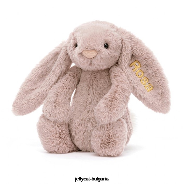 Jellycat персонализирано срамежливо луксозно зайче роза средно розово 155 играчка