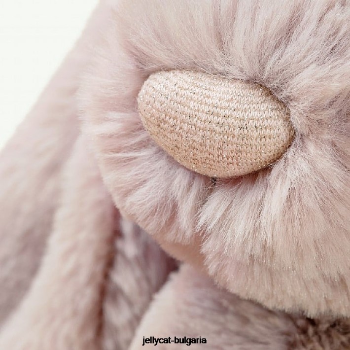 Jellycat персонализирано срамежливо луксозно зайче роза средно розово 155 играчка