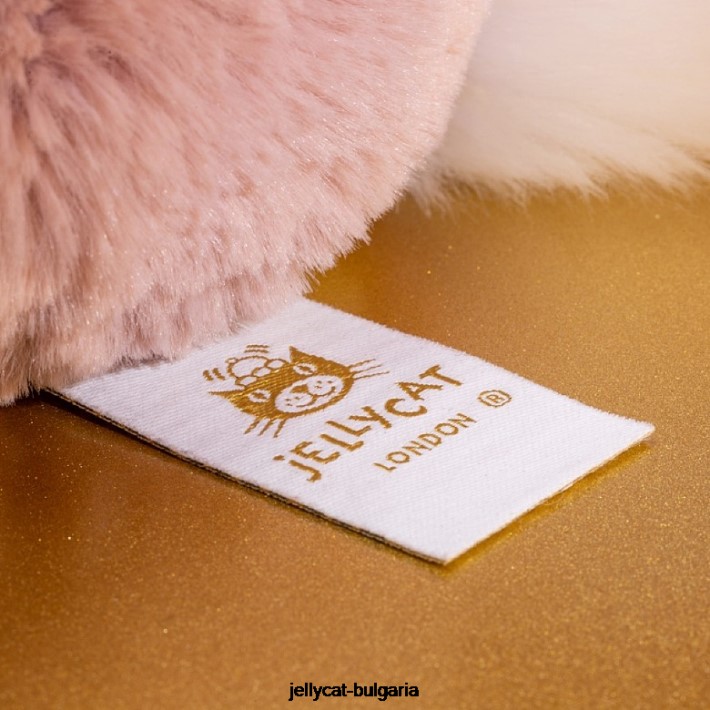 Jellycat персонализирано срамежливо луксозно зайче роза средно розово 155 играчка