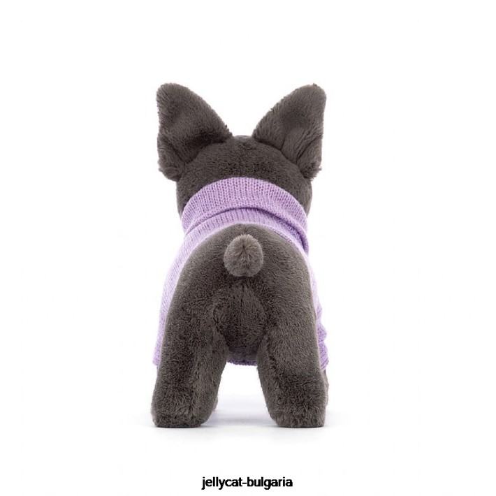 Jellycat пуловер френски булдог лилаво мастило 540 играчка