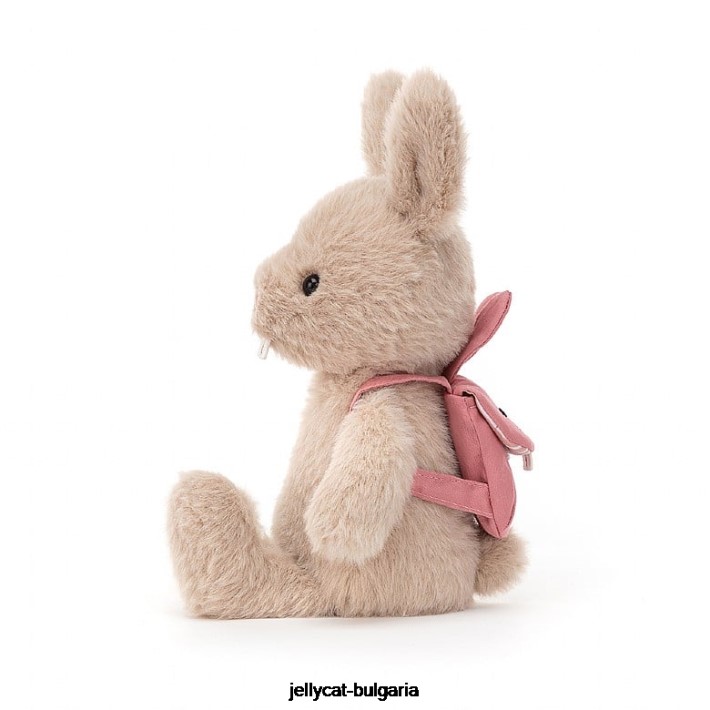 Jellycat раница зайче розово 410 играчка