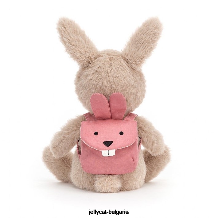Jellycat раница зайче розово 410 играчка
