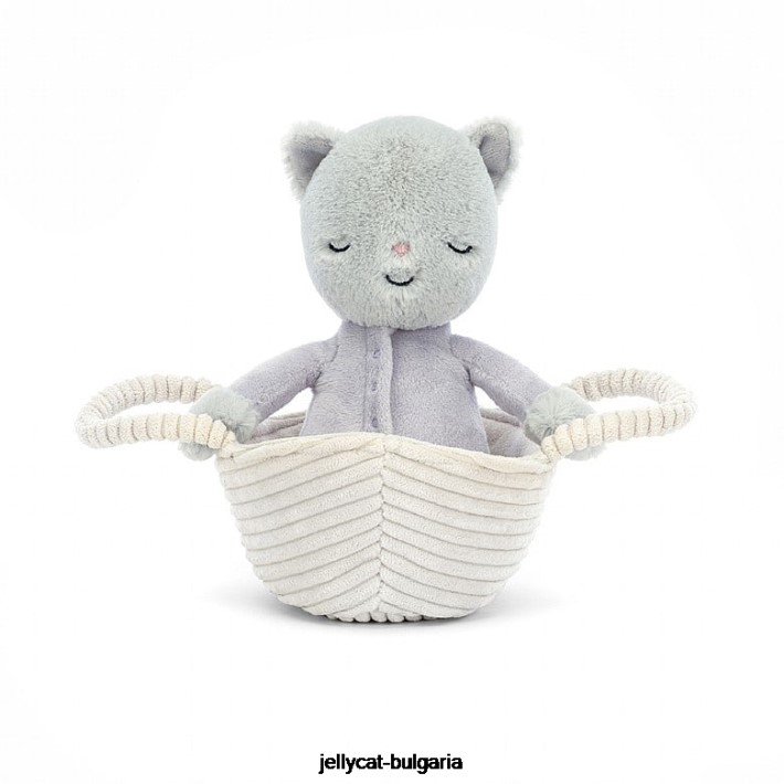 Jellycat рок-а-чао коте сиво 407 играчка