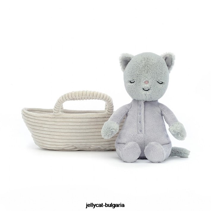 Jellycat рок-а-чао коте сиво 407 играчка