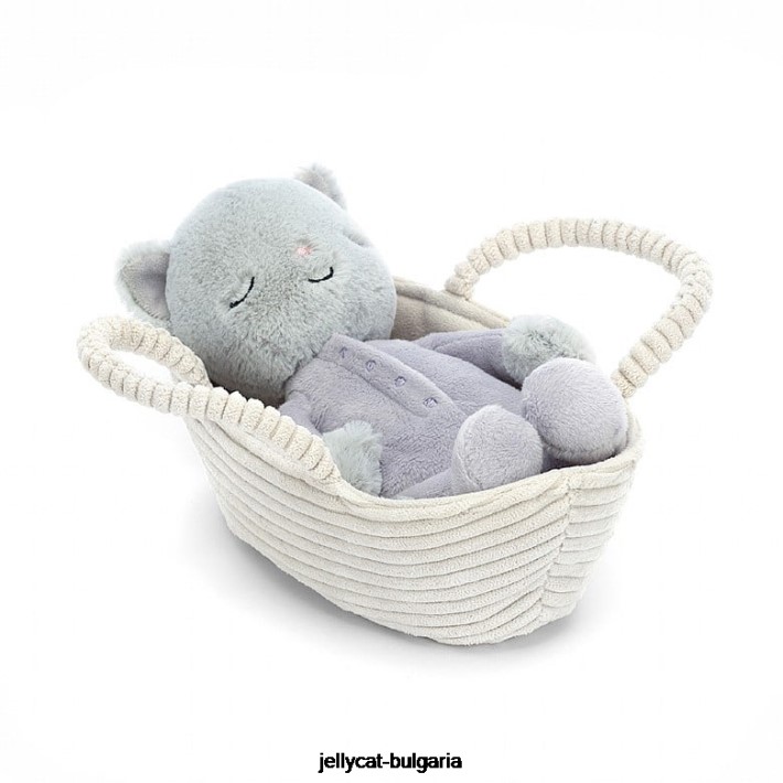 Jellycat рок-а-чао коте сиво 407 играчка