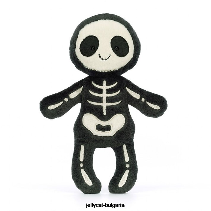 Jellycat скелет боб черно и бяло 109 играчка