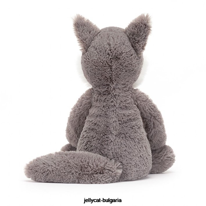 Jellycat срамежлив вълк сиво и бяло 179 играчка
