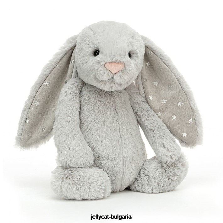 Jellycat срамежливо блестящо зайче сиво 461 играчка