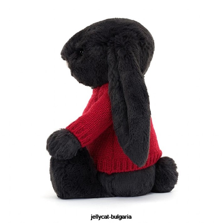 Jellycat срамежливо зайче с персонализирано мастило с червен скок 519 играчка