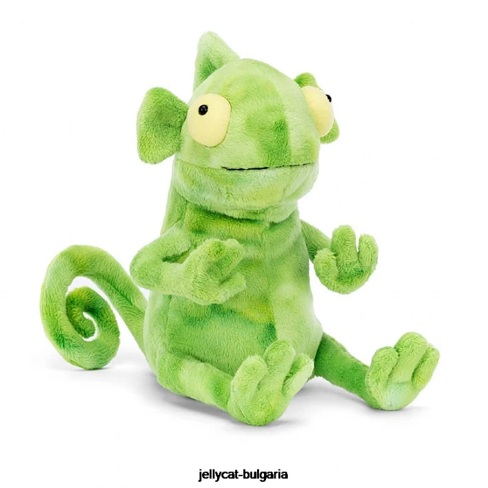Jellycat франки зелен гущер с набрана шия 301 играчка