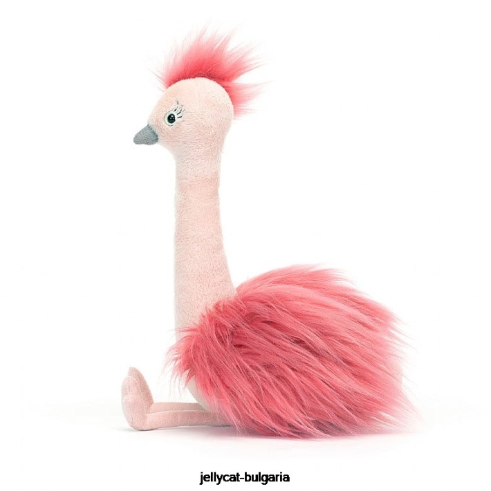Jellycat фу фу щраусово розово 321 играчка