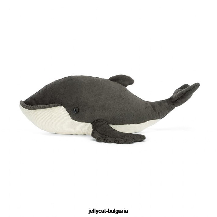 Jellycat хъмфри гърбатият кит сиво и бяло 457 играчка