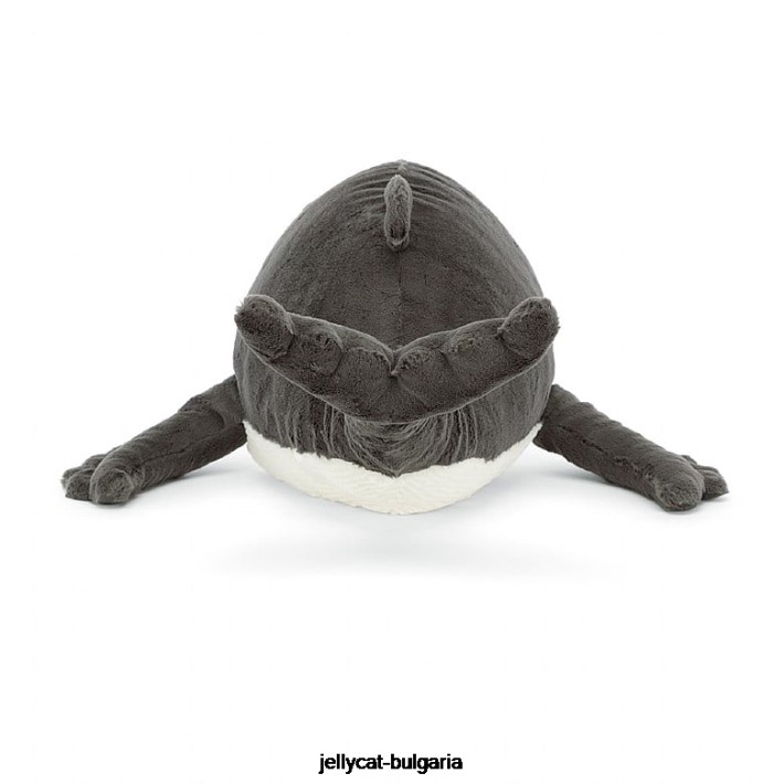 Jellycat хъмфри гърбатият кит сиво и бяло 457 играчка