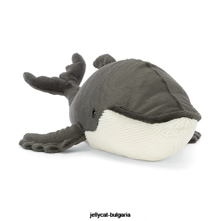 Jellycat хъмфри гърбатият кит сиво и бяло 457 играчка