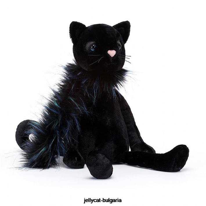 Jellycat черна котка glamorama 404 играчка