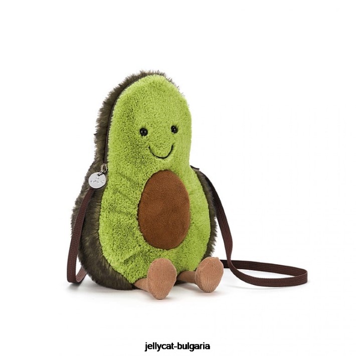 Jellycat забавна зелена чанта с авокадо 157 чанта