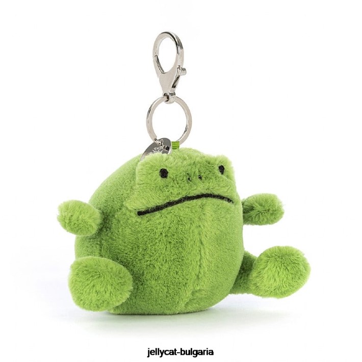 Jellycat Рики дъждовна жаба чанта очарование зелено 358 аксесоар