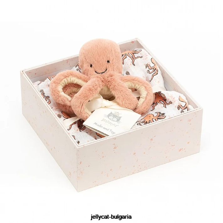 Jellycat Dárková sada chobotnice odell vícebarevná 749 hračka