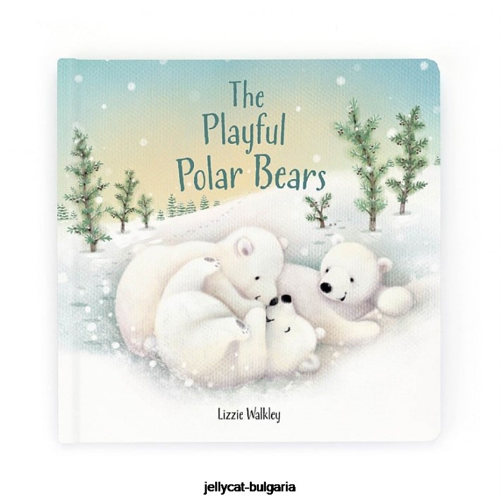 Jellycat многоцветна книга за игривите полярни мечки 295 Книга