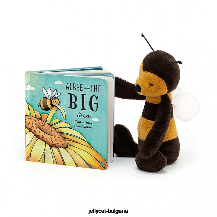 Jellycat albee a velká semenná kniha a stydlivá včela vícebarevná 800 rezervovat