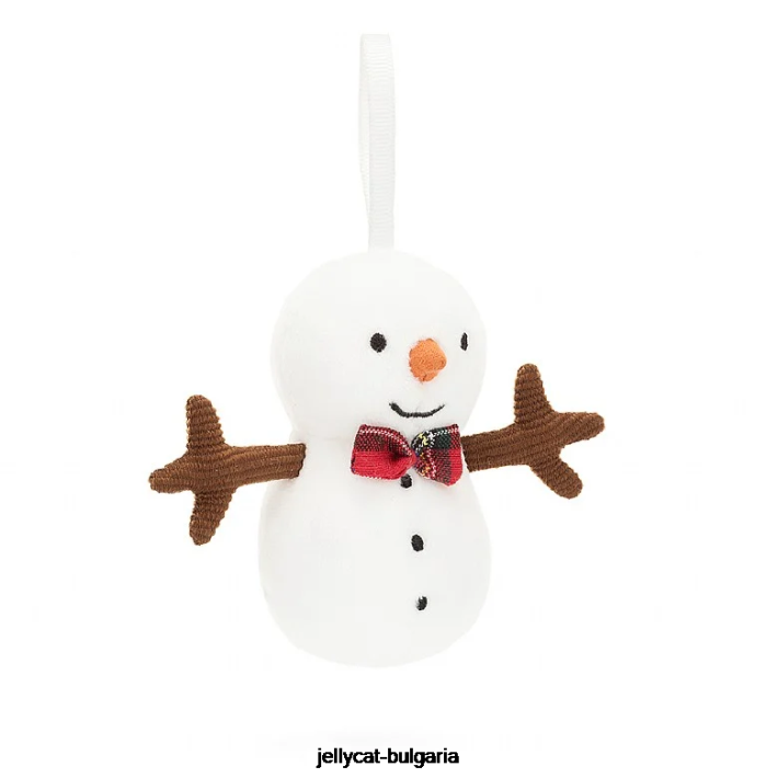 Jellycat празнична глупост снежен човек бял 30 играчка