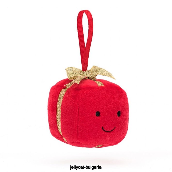 Jellycat празничен луд подарък червен 35 играчка