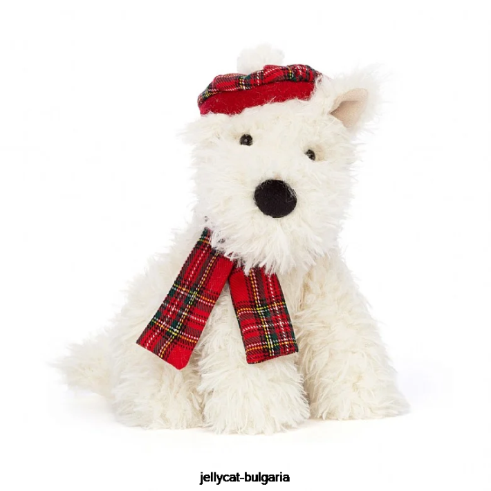 Jellycat зимен топъл крем за кучета munro scottie 52 играчка