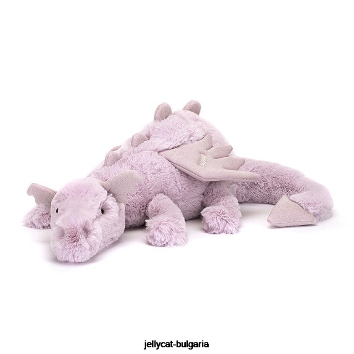 Jellycat персонализиран лавандула дракон огромен люляк 456 играчка