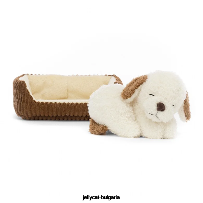 Jellycat дрямка щипка куче кафяво и бяло 227 играчка