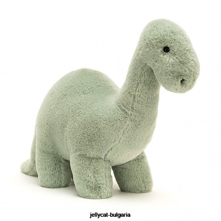 Jellycat вкаменен бронтозавър бледозелен 486 играчка