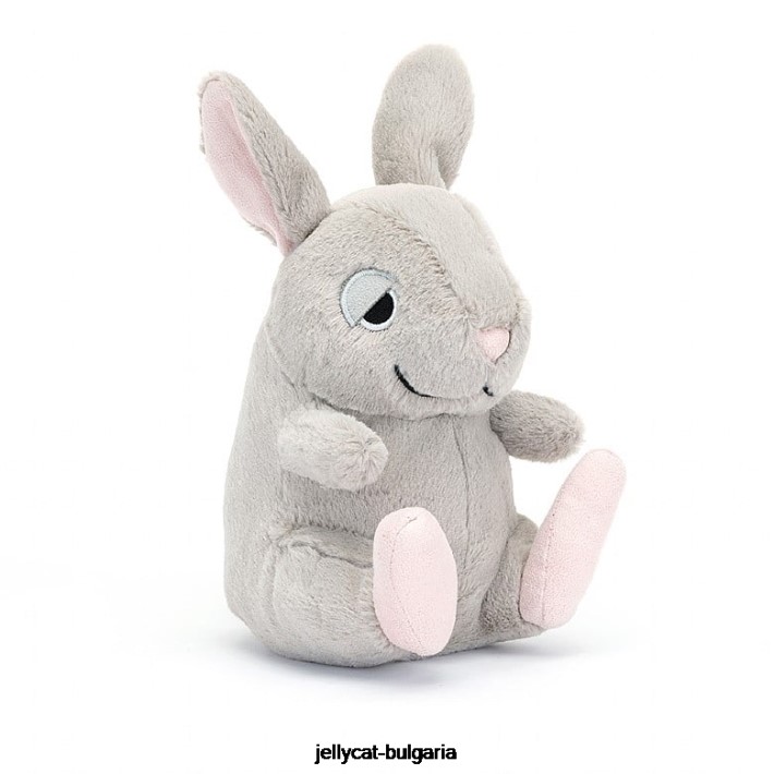 Jellycat cuddlebud бернард зайче сиво 464 играчка