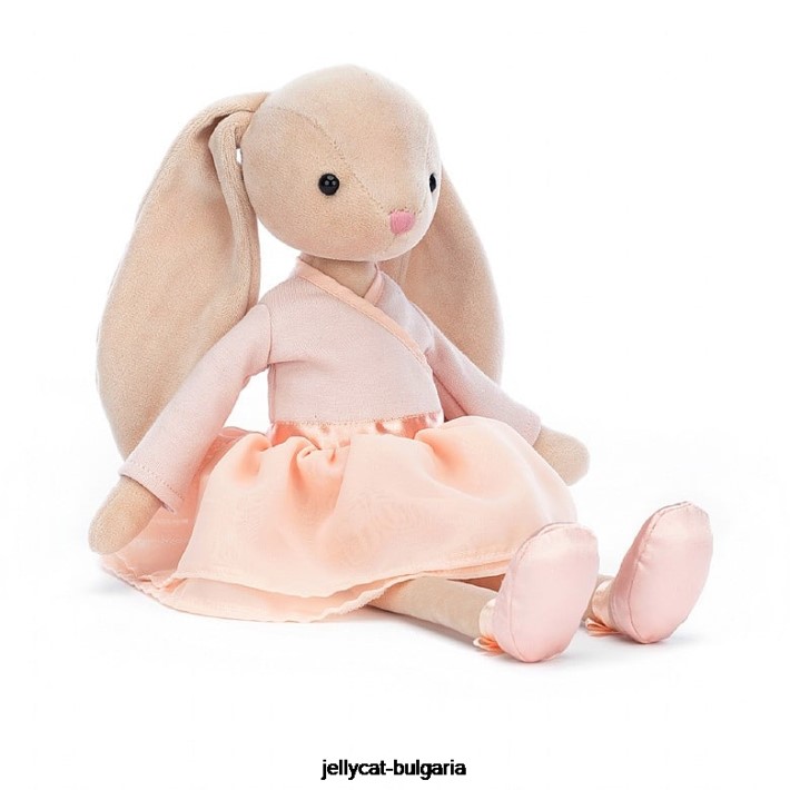 Jellycat лила балерина зайче бежово 323 играчка