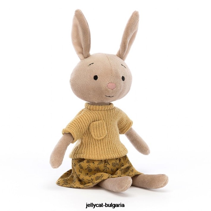 Jellycat кокетка мила зайче бежово 326 играчка