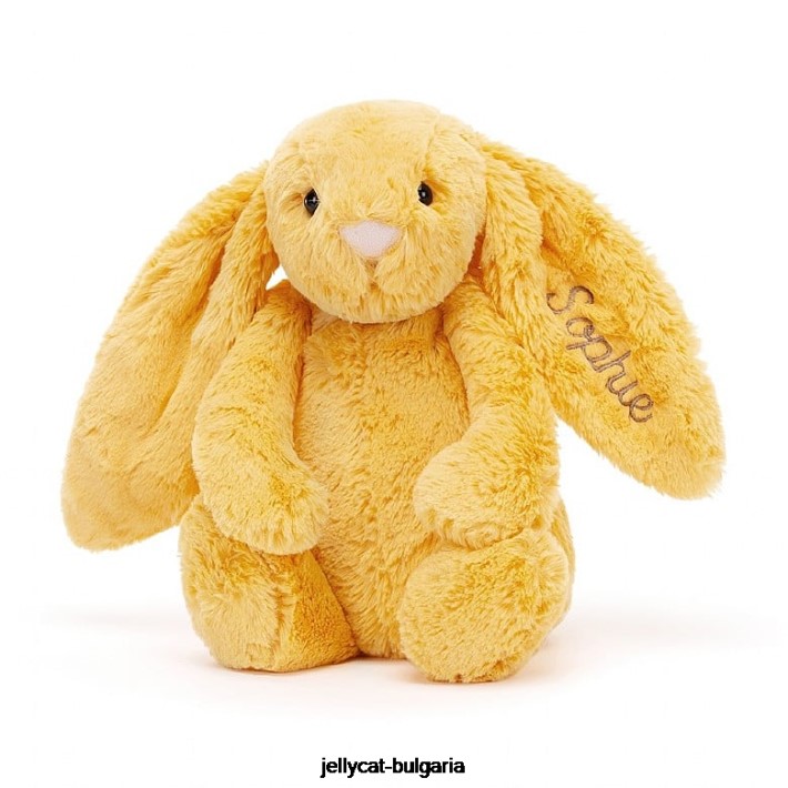 Jellycat персонализирано срамежливо зайче средно слънце 314 играчка