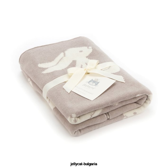 Jellycat срамежливо зайче одеяло бежово 342 играчка