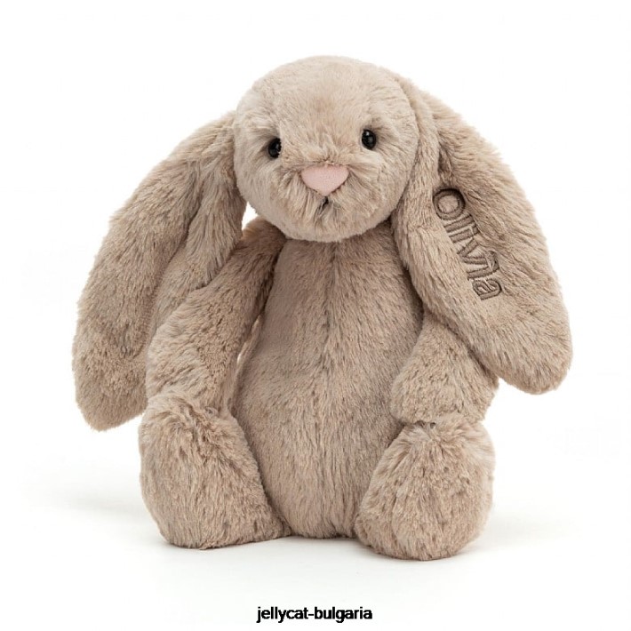 Jellycat персонализирано срамежливо зайче средно бежово 69 играчка