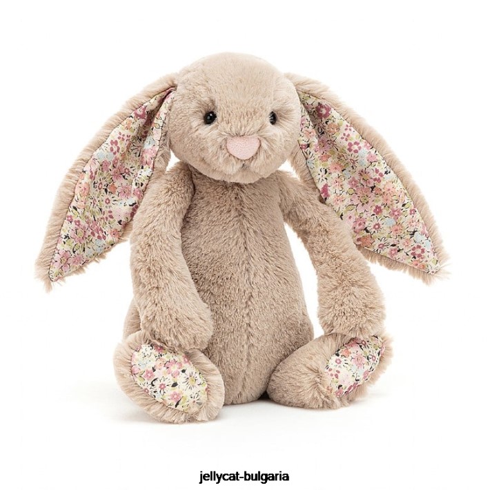 Jellycat blossom bea зайче бежово 152 играчка