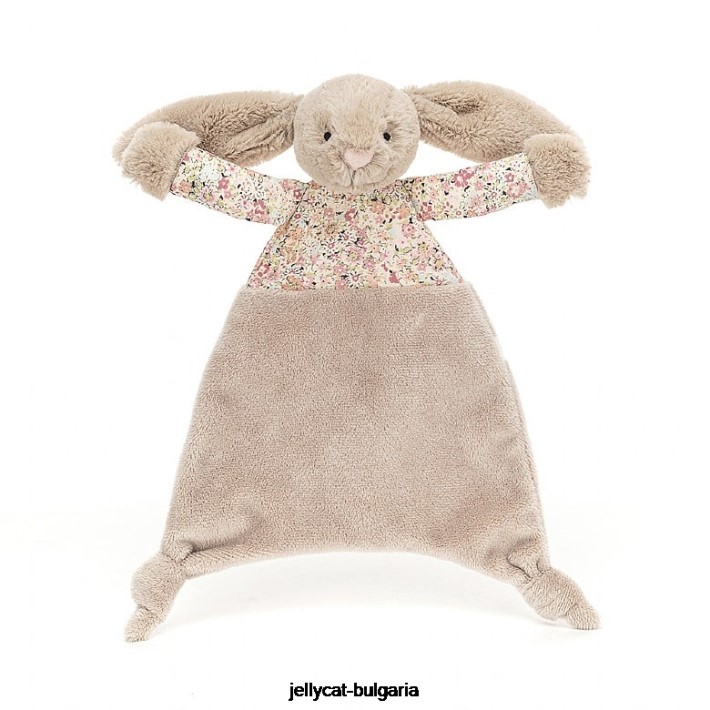 Jellycat blossom bea зайче утешител бежов 325 играчка