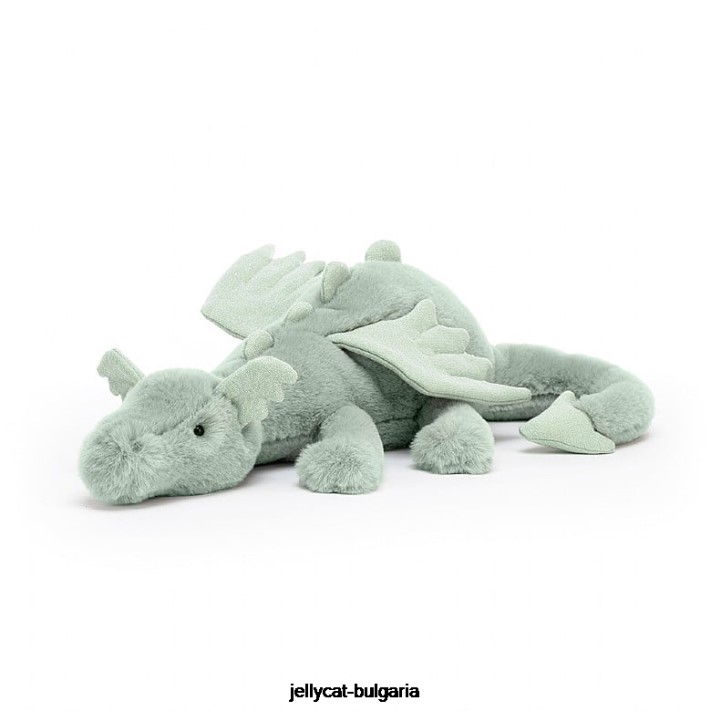 Jellycat šalvěj drak bledě zelený 585 hračka