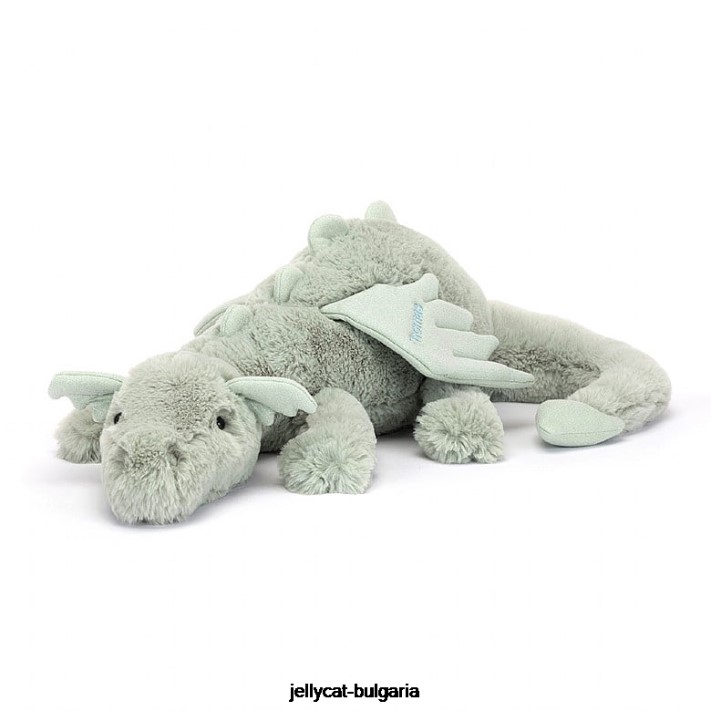 Jellycat personalizovaný šalvěj drak obrovský světle zelený 646 hračka