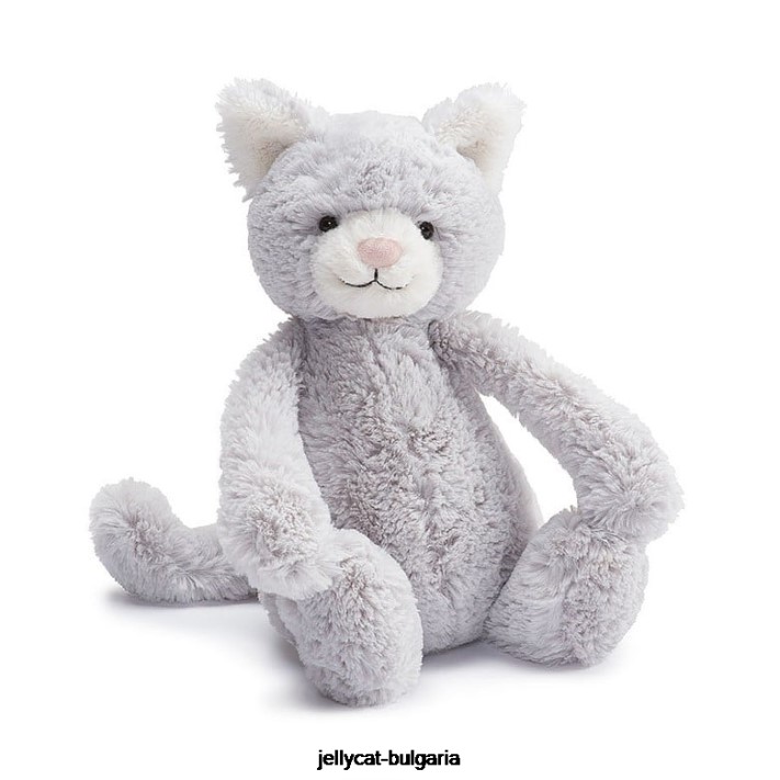 Jellycat stydlivá šedá kočička stříbrná 608 hračka