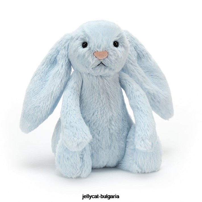 Jellycat stydlivý zajíček chrastítko modrý 744 hračka