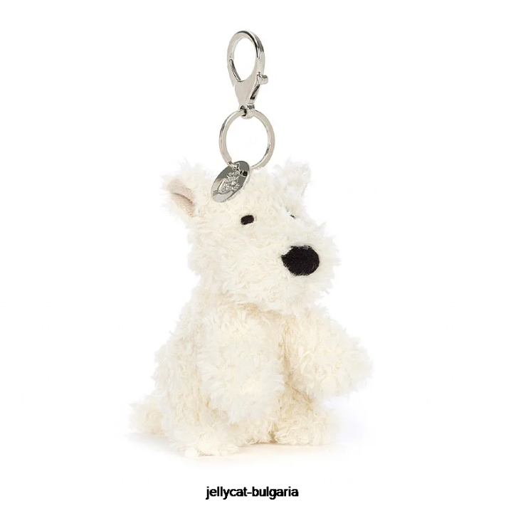 Jellycat munro scottie dog bag charm cream 642 doplněk